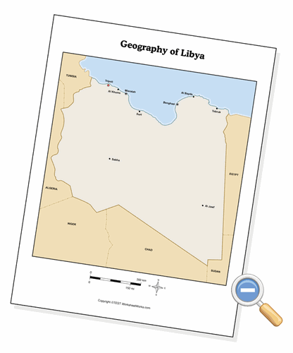 physical maps of libya. information aboutlibya