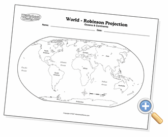 and printable printable map geography continents oceans ks3 World  worksheets