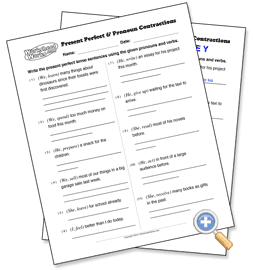 Present Perfect Pronoun Contractions Preview