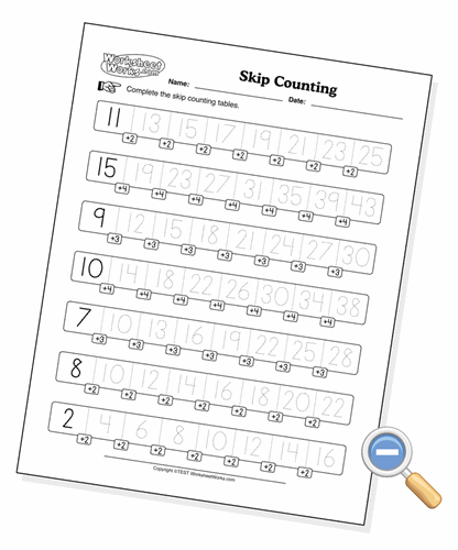 skip counting chart skip