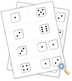 Dice Counting Flashcards Worksheetworks Com