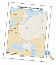 European Russia Physical Geography Map Worksheetworks Com